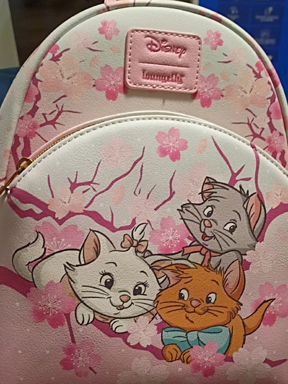Loungefly Pink Aristocats Cherry Blossom Mini Backpack